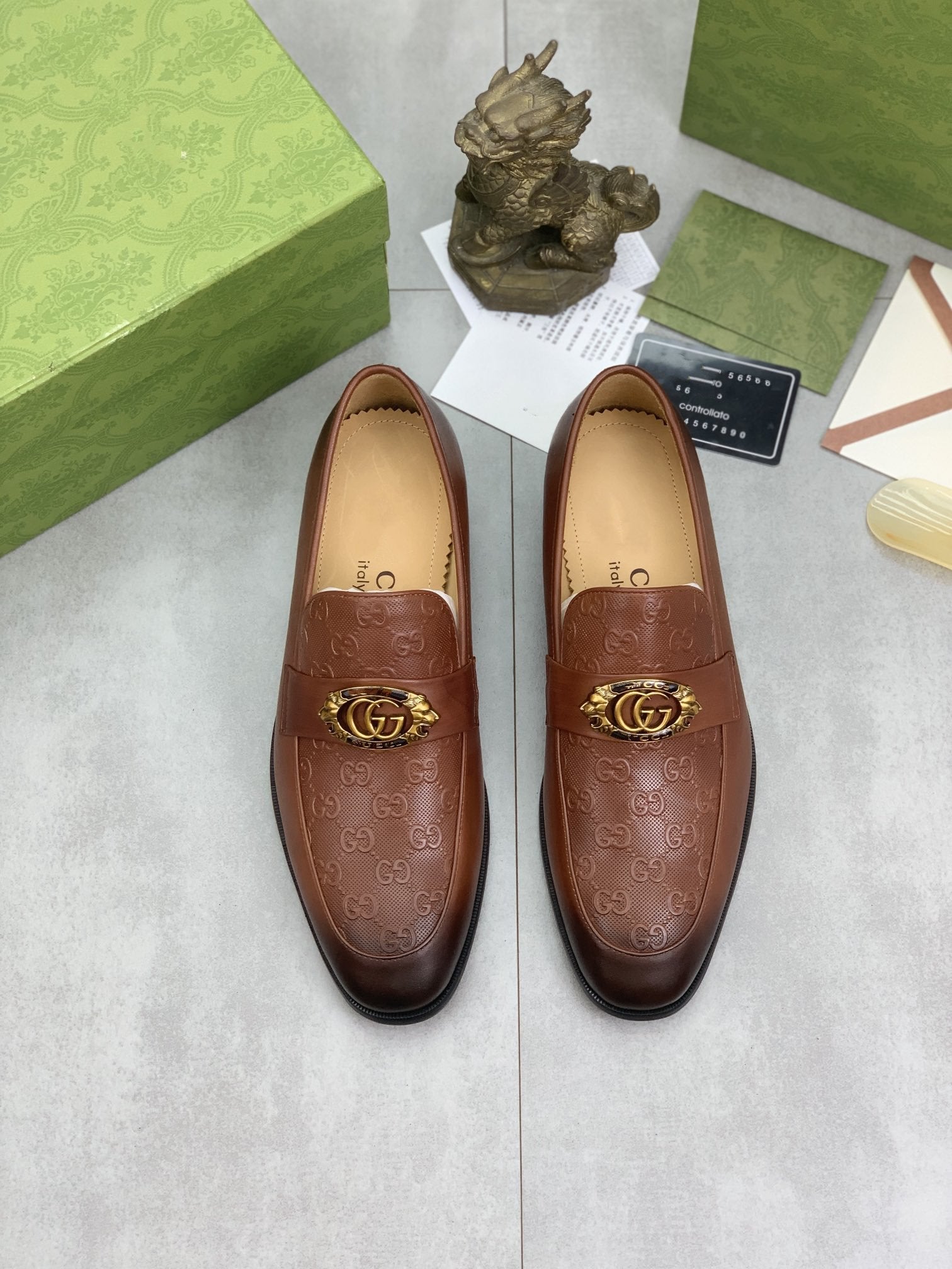 GG MEN'S LOAFER BROWN COWHIDE