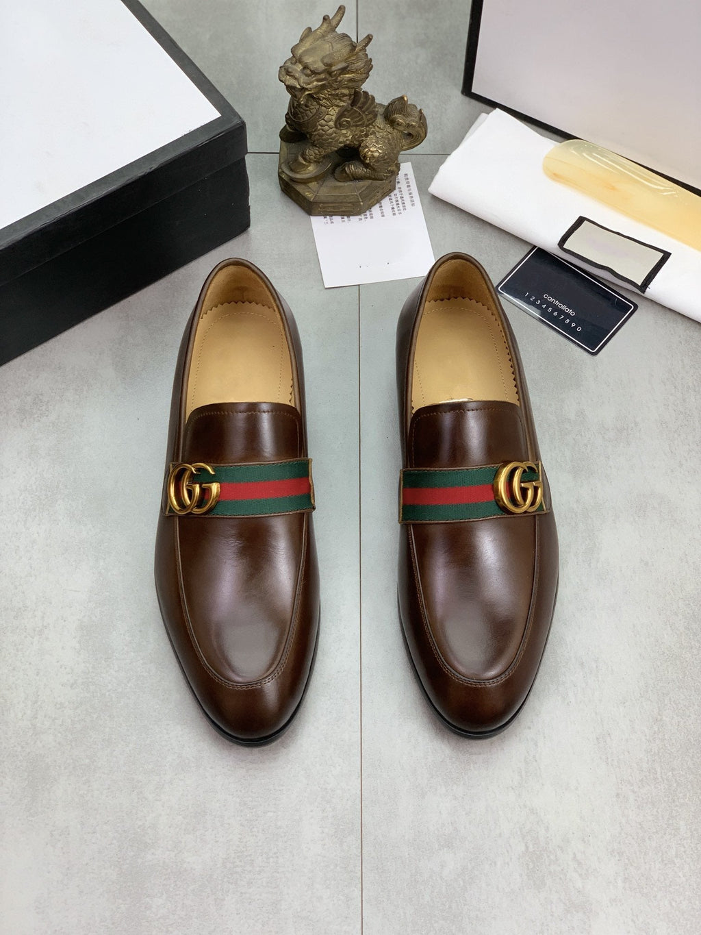 GG MEN'S LOAFER BROWN COWHIDE