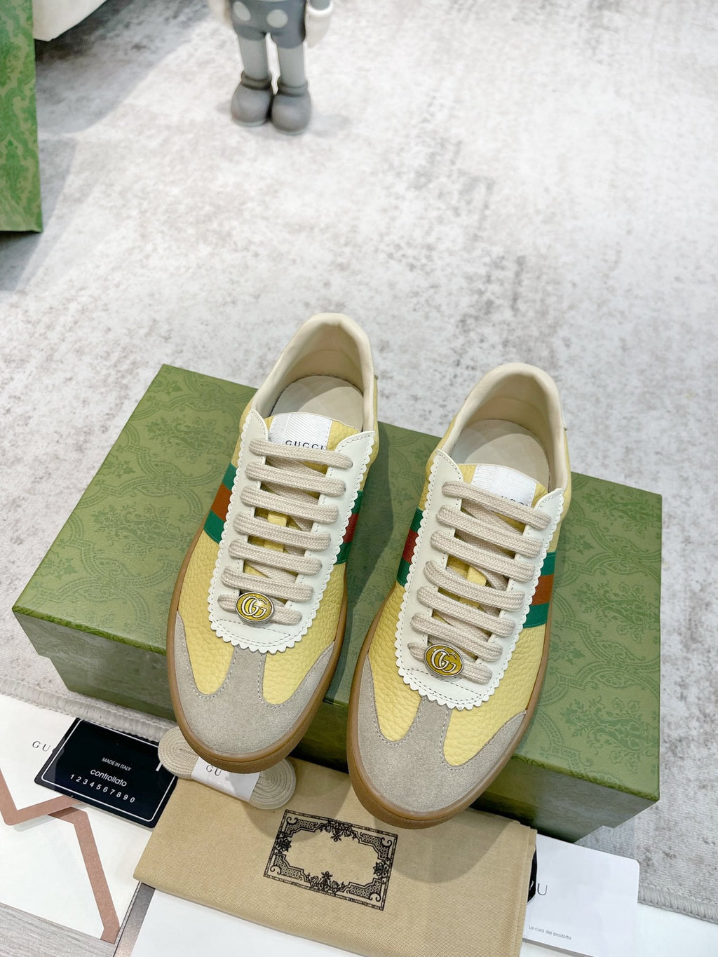 GG SNEAKERS ARDESIA YELLOW LEATHER