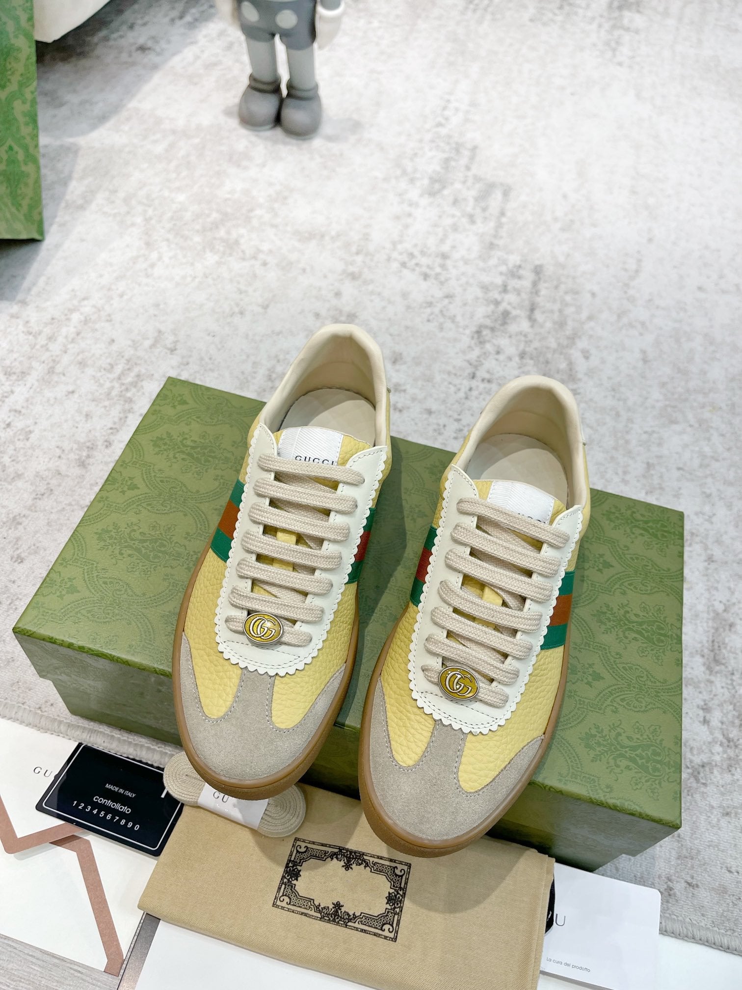 GG SNEAKERS ARDESIA YELLOW LEATHER
