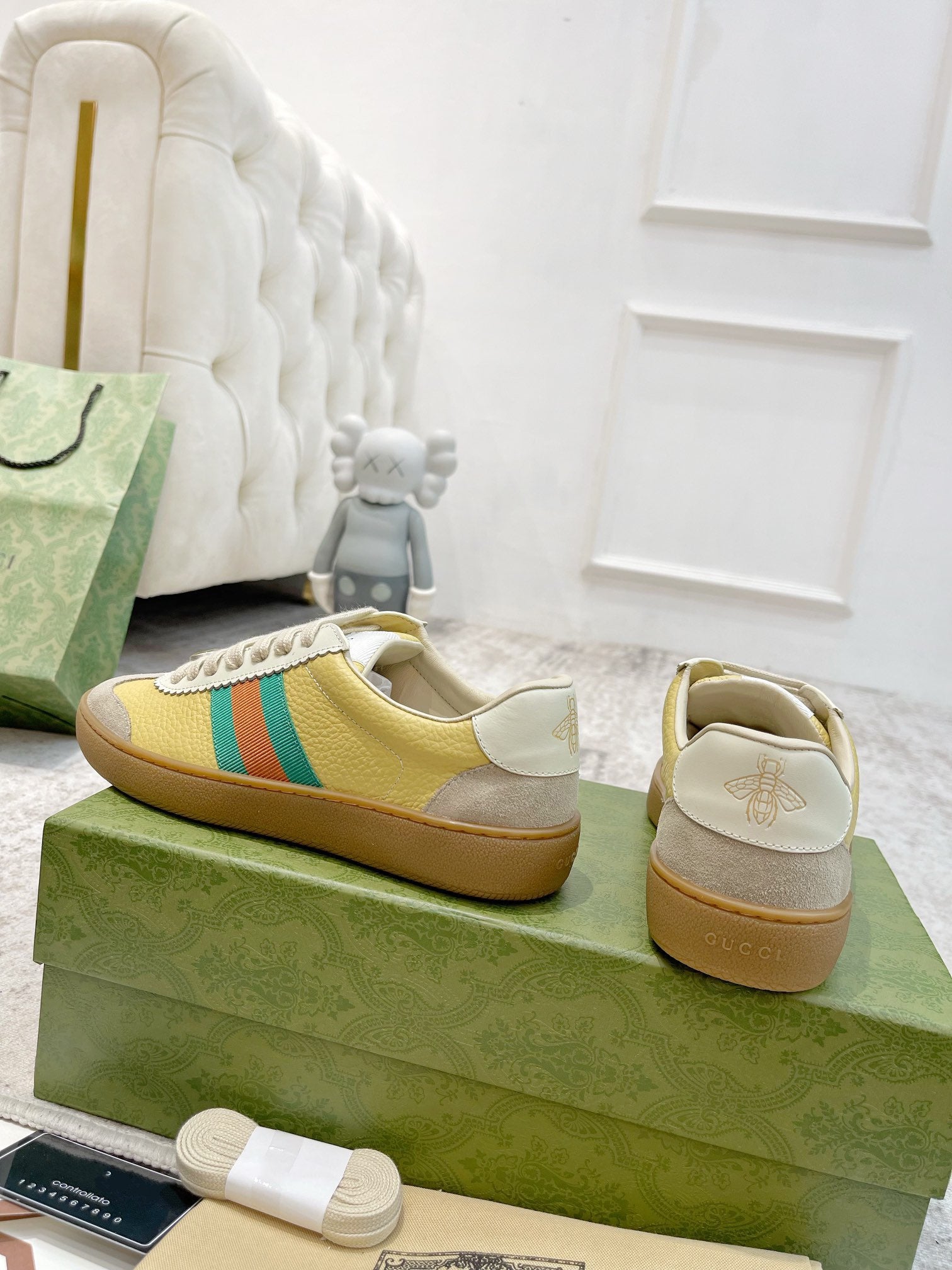 GG SNEAKERS ARDESIA YELLOW LEATHER