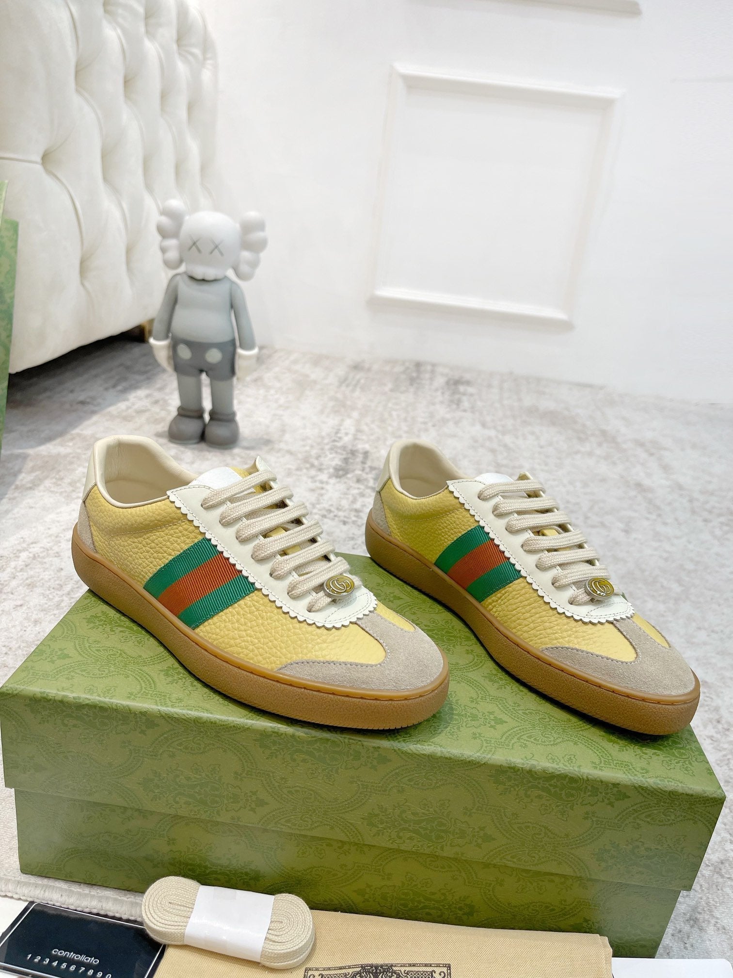 GG SNEAKERS ARDESIA YELLOW LEATHER
