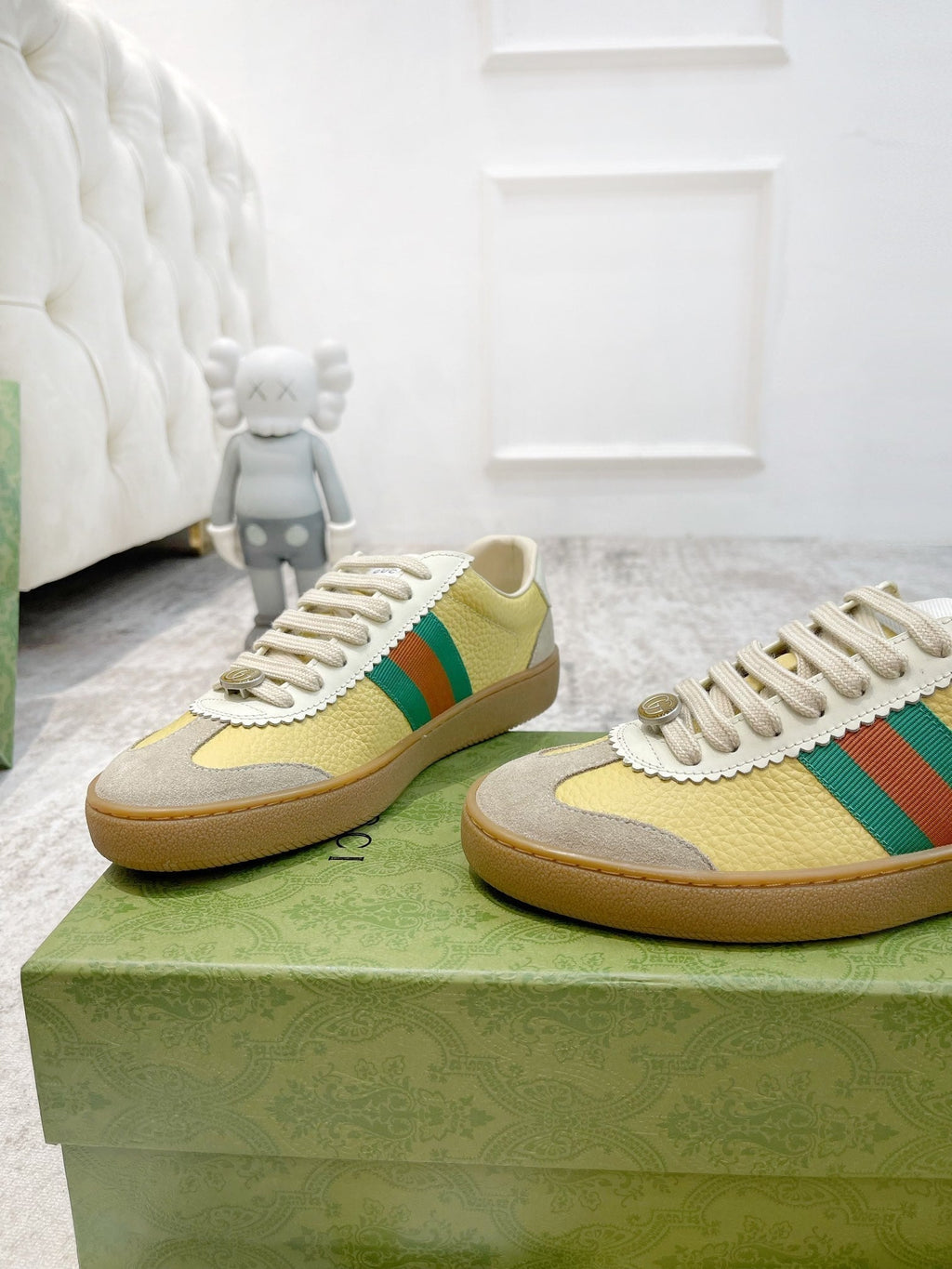 GG SNEAKERS ARDESIA YELLOW LEATHER