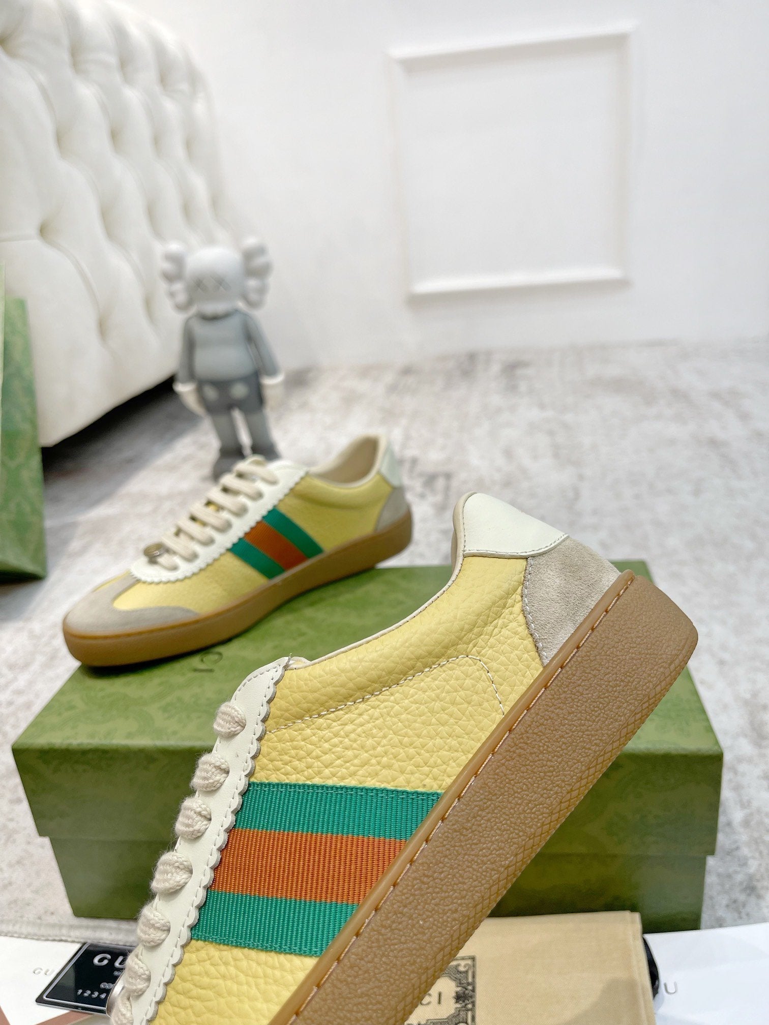 GG SNEAKERS ARDESIA YELLOW LEATHER