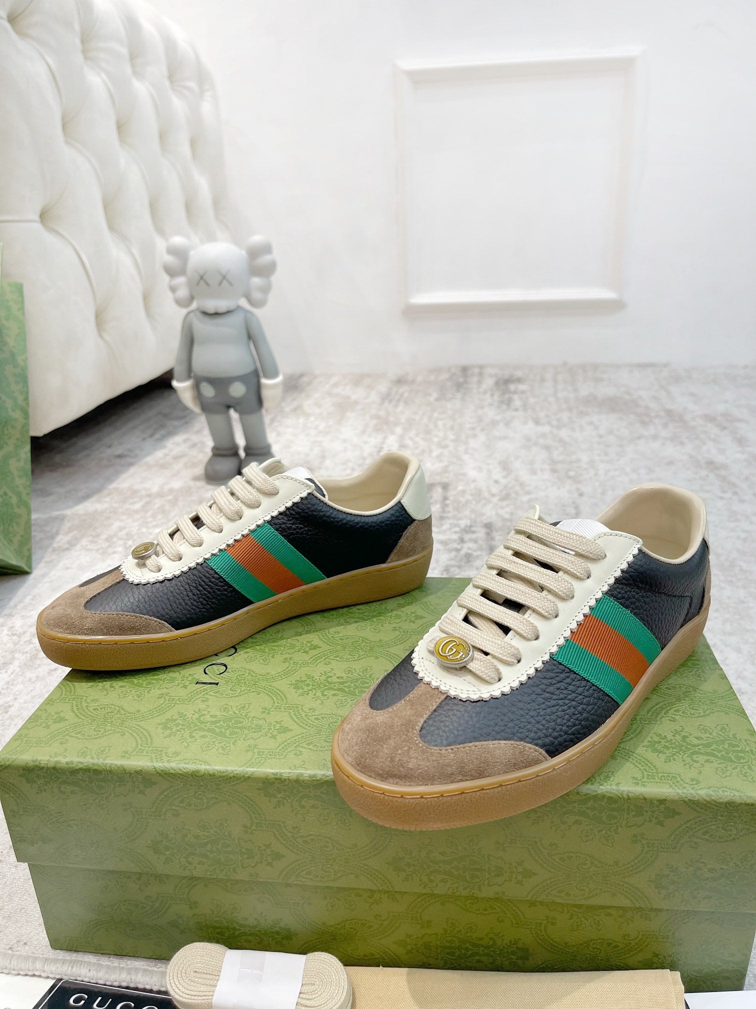 GG SNEAKERS ARDESIA BROWN BLACK LEATHER