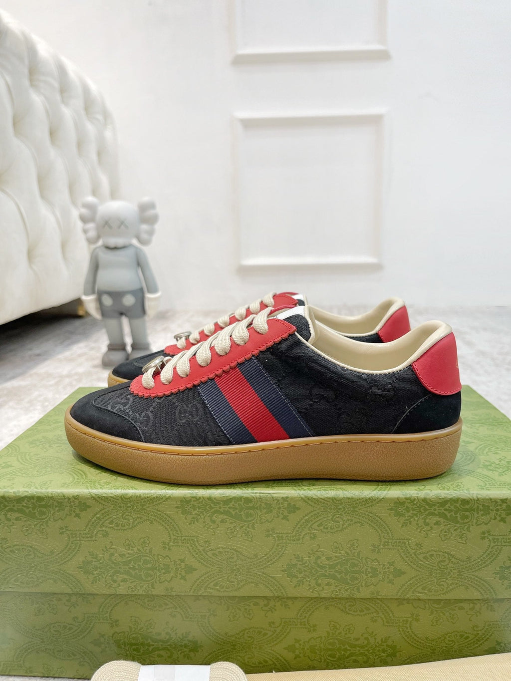 GG SNEAKERS ARDESIA BLACK RED LEATHER