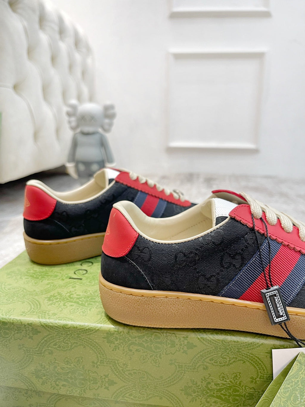 GG SNEAKERS ARDESIA BLACK RED LEATHER