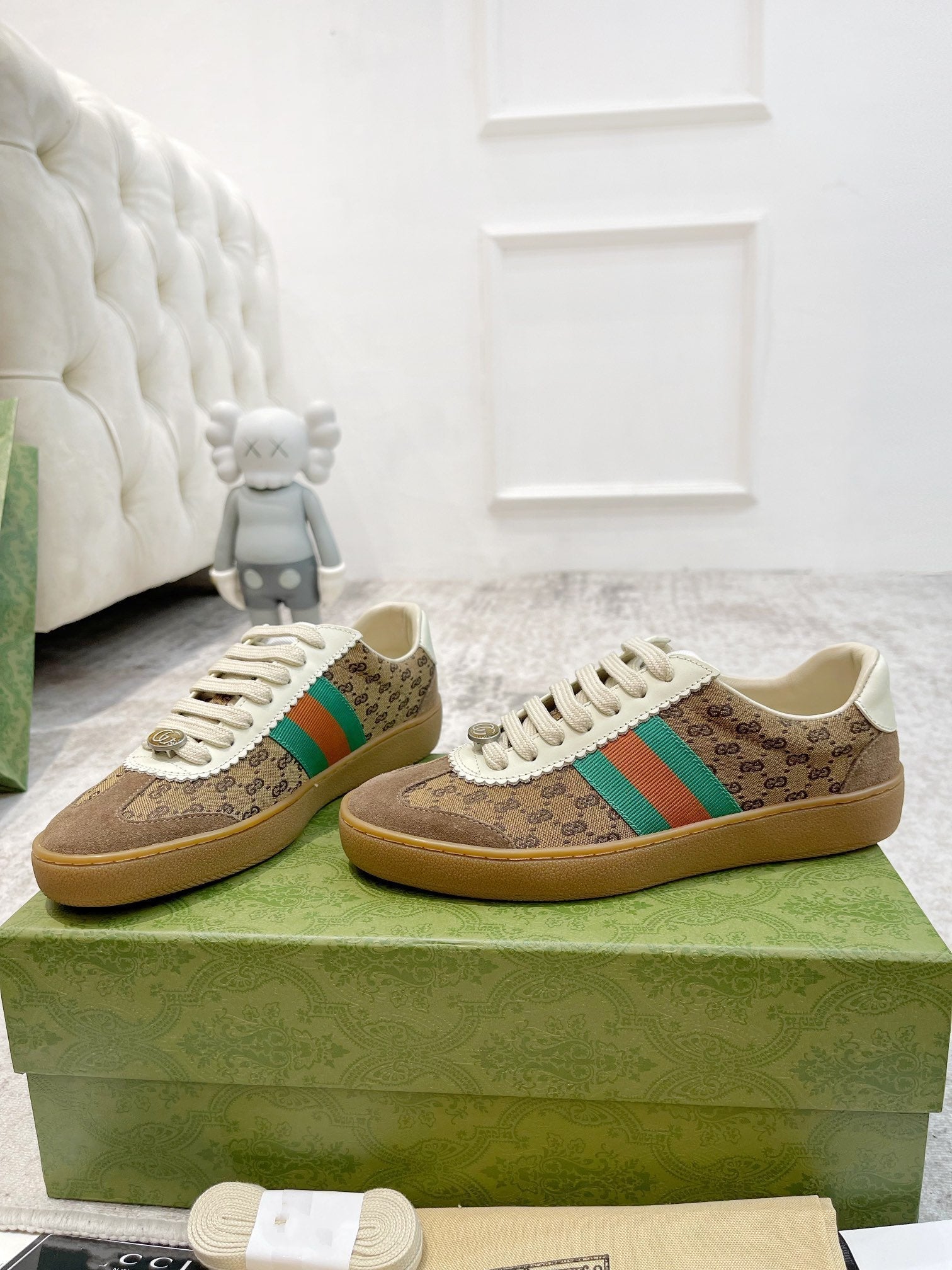 GG SNEAKERS ARDESIA BROWN WHITE LEATHER