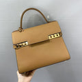 DELVAUX TOP HANDLE BAG 27 IN BROWN CALFSKIN TP3
