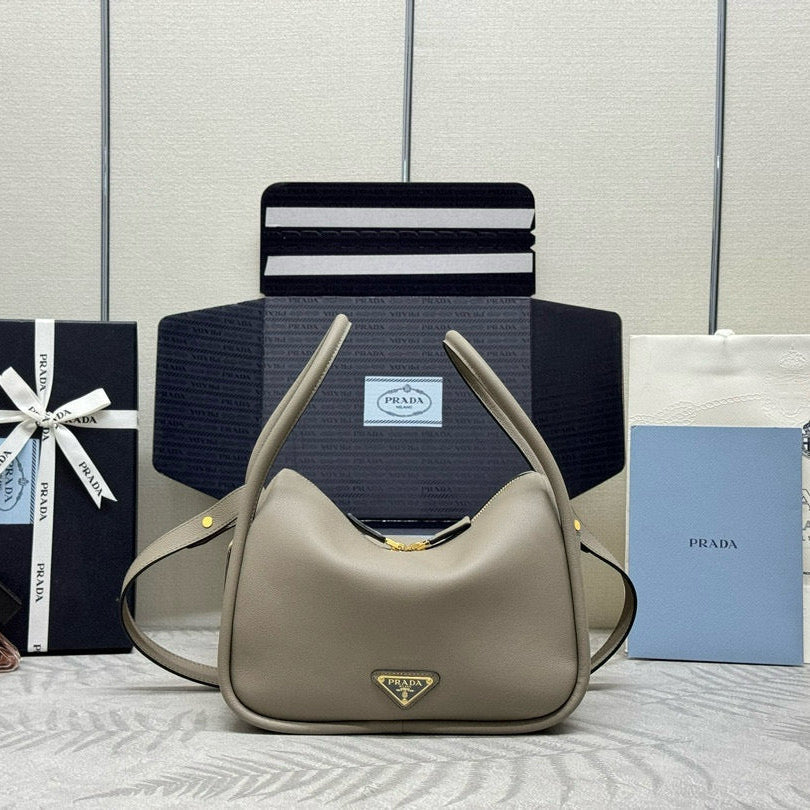 DARLING HANDBAG 25 IN LIGHT GREY LAMBSKIN