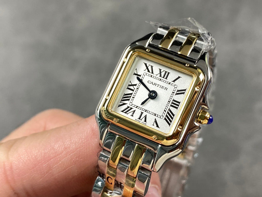 CARTIER PANTHÈRE WATCH GOLD AND SILVER CASE