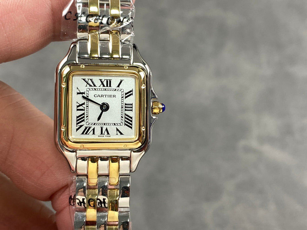 CARTIER PANTHÈRE WATCH GOLD AND SILVER CASE