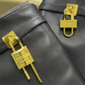 SHARK LOCK BOOTS IN BLACK CALFSKIN GOLD HARDWARE