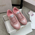 JIMMY CHOO SNEAKERS IN PINK MESH AND SUEDE