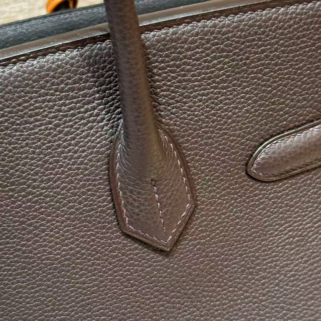 HM BIRKIN 25CM IN CHOCOLATE BROWN TOGO LEATHER GOLD HARDWARE