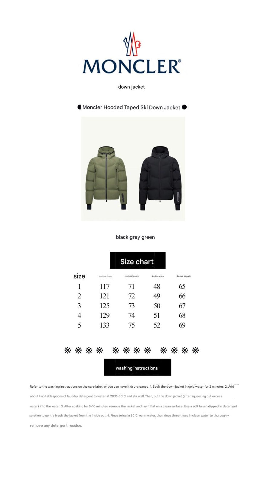 MONCLER GRENOBLE ANGREN HOODED DOWN IN GREEN