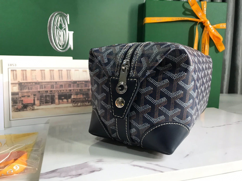 GOYA COSMETIC BAG 25 IN NAVY BLUE CANVAS