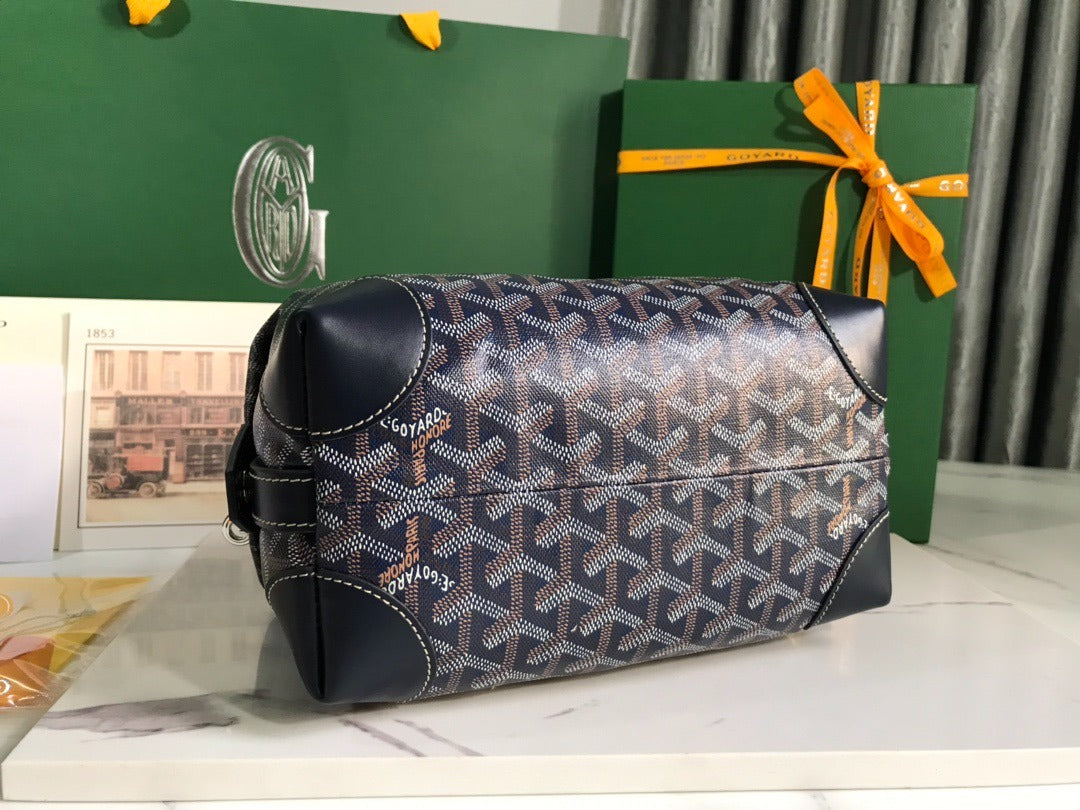 GOYA COSMETIC BAG 25 IN NAVY BLUE CANVAS