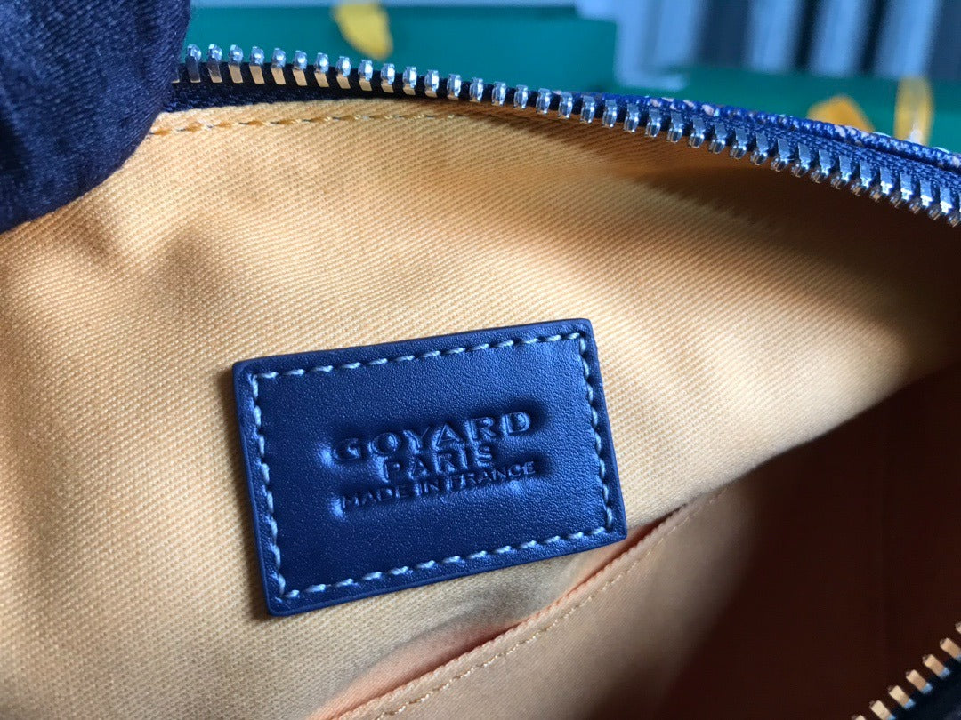 GOYA COSMETIC BAG 25 IN NAVY BLUE CANVAS