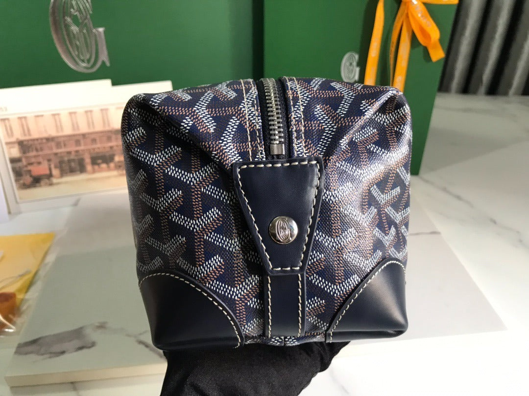 GOYA COSMETIC BAG 25 IN NAVY BLUE CANVAS