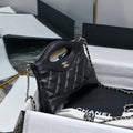 CHANEL MINI SHOPPING BAG 20 CM IN BLACK CALFSKIN GOLD HARDWARE