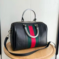 GUCCI VINTAGE BOSTON BAG 33 IN BLACK CALFSKIN