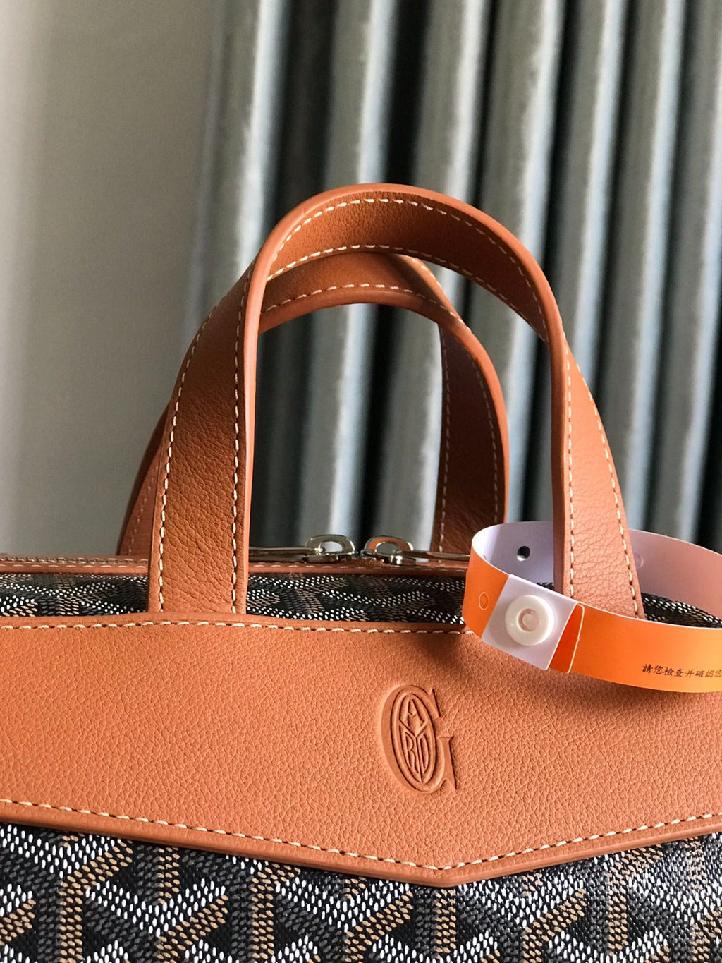 GOYARD CISALPIN BACKPACK 33 IN BLACK AND BROWN CANVAS MIX CALFSKIN