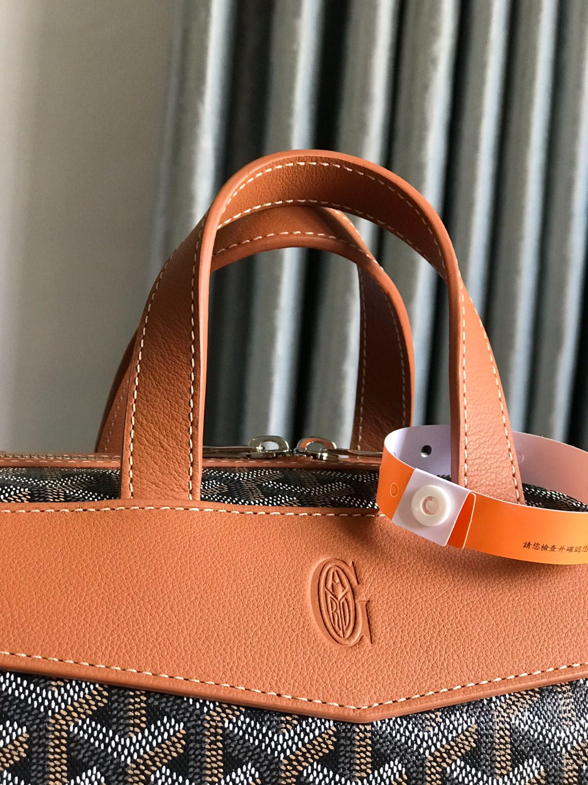 GOYARD CISALPIN BACKPACK 33 IN BLACK AND BROWN CANVAS MIX CALFSKIN
