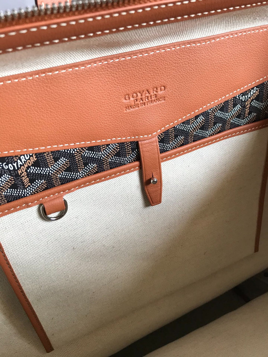 GOYARD CISALPIN BACKPACK 33 IN BLACK AND BROWN CANVAS MIX CALFSKIN