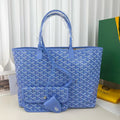 GOYARD GOYARDINE SAINT LOUIS PM TOTE BAG 40 IN BLUE CANVAS