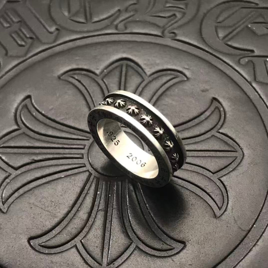 CHROME HEARTS CROSS MOTIFS STERLING SILVER RING