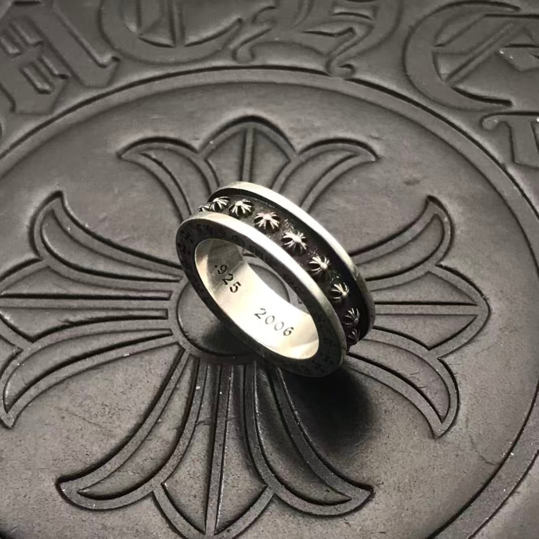CHROME HEARTS CROSS MOTIFS STERLING SILVER RING