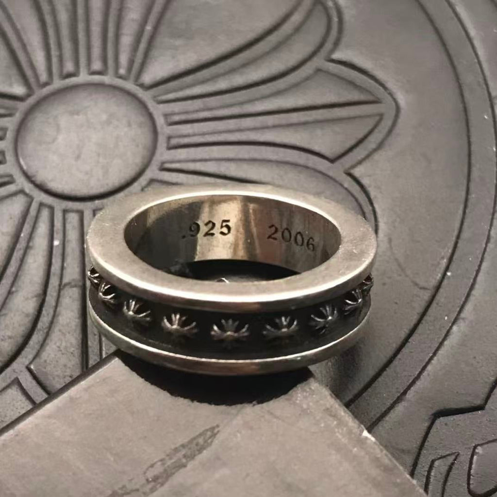 CHROME HEARTS CROSS MOTIFS STERLING SILVER RING