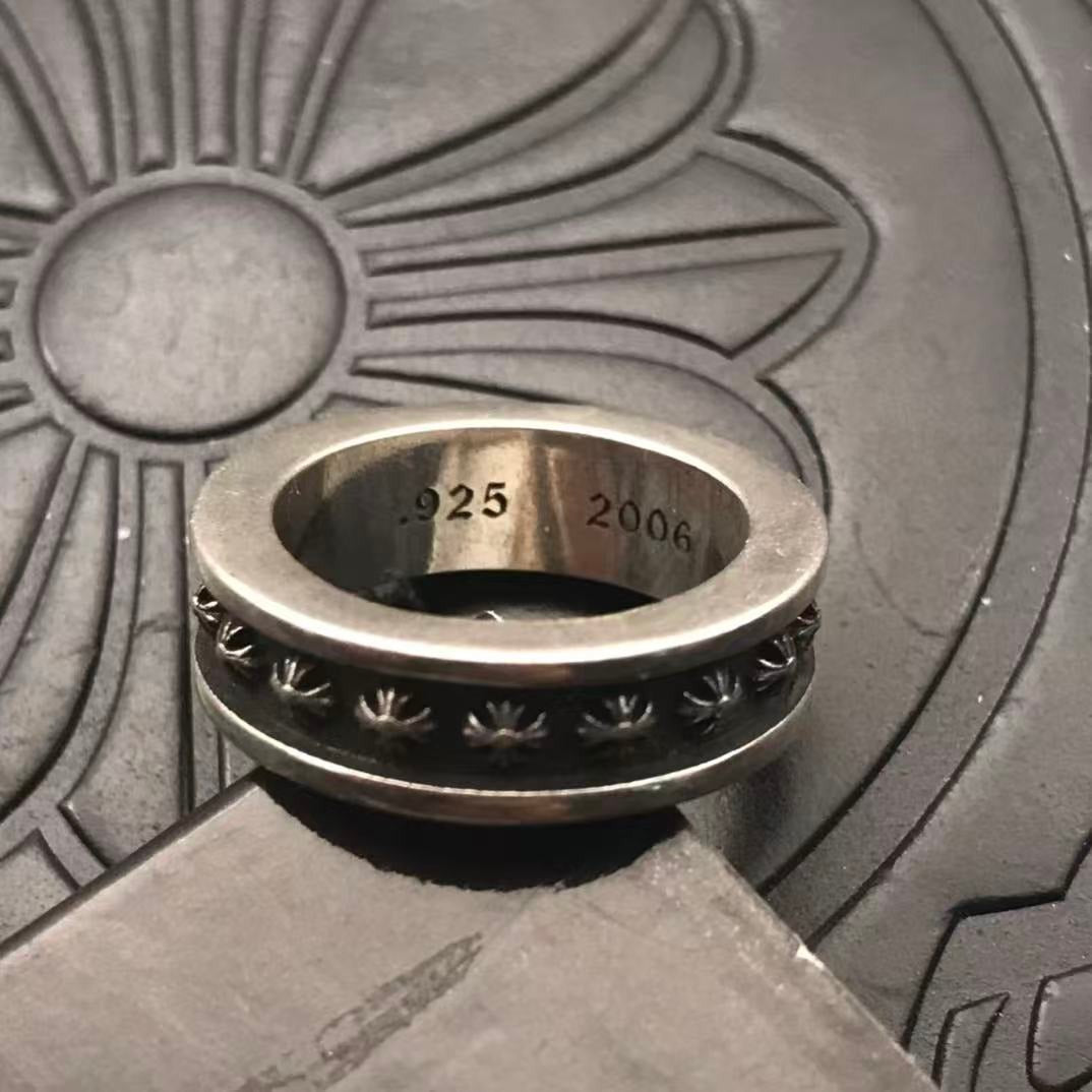 CHROME HEARTS CROSS MOTIFS STERLING SILVER RING