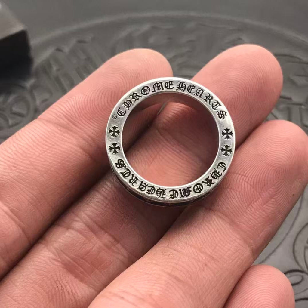 CHROME HEARTS CROSS MOTIFS STERLING SILVER RING