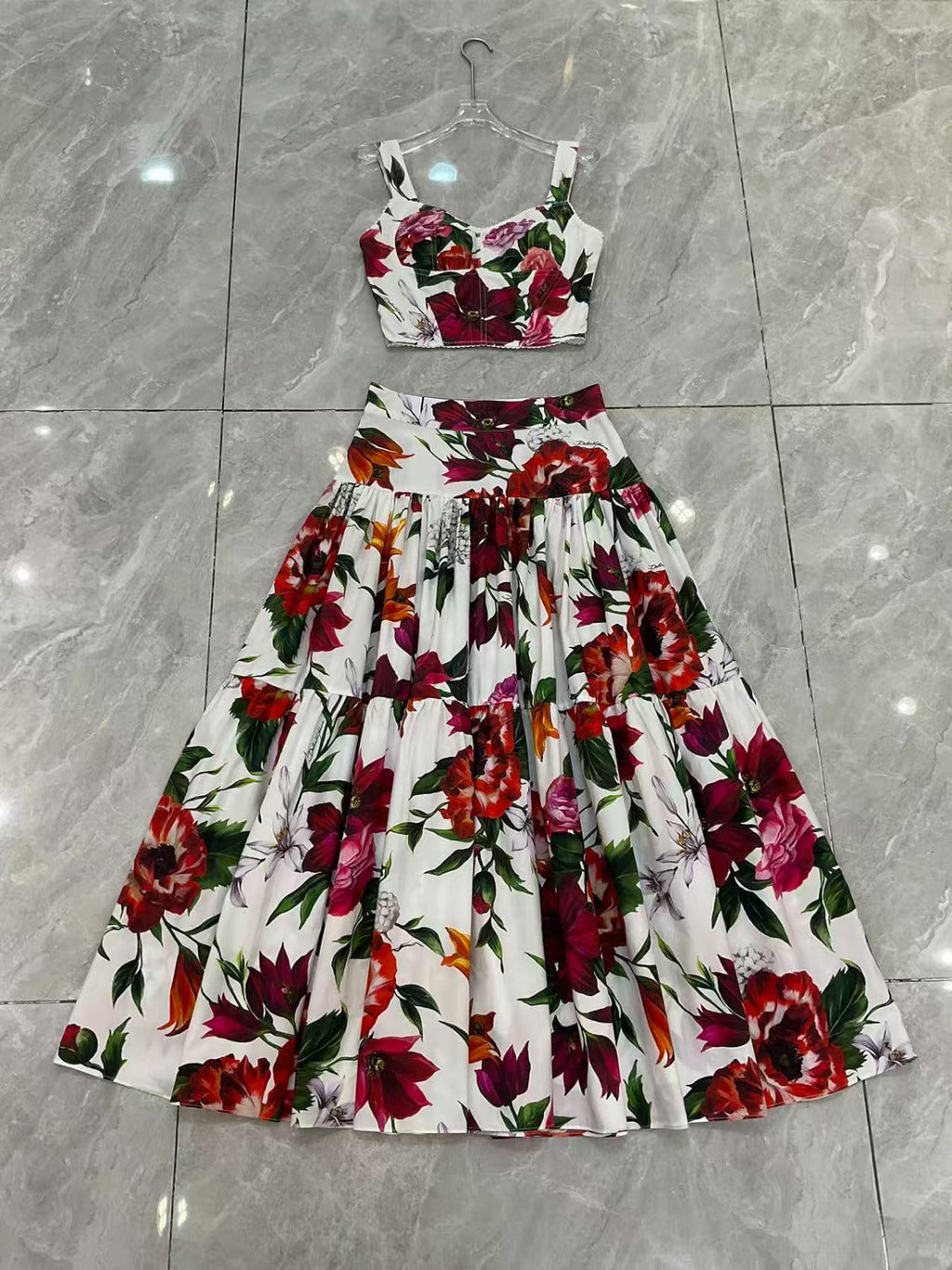 DOLCE & GABBANA SET IN FLORAL PRINTED