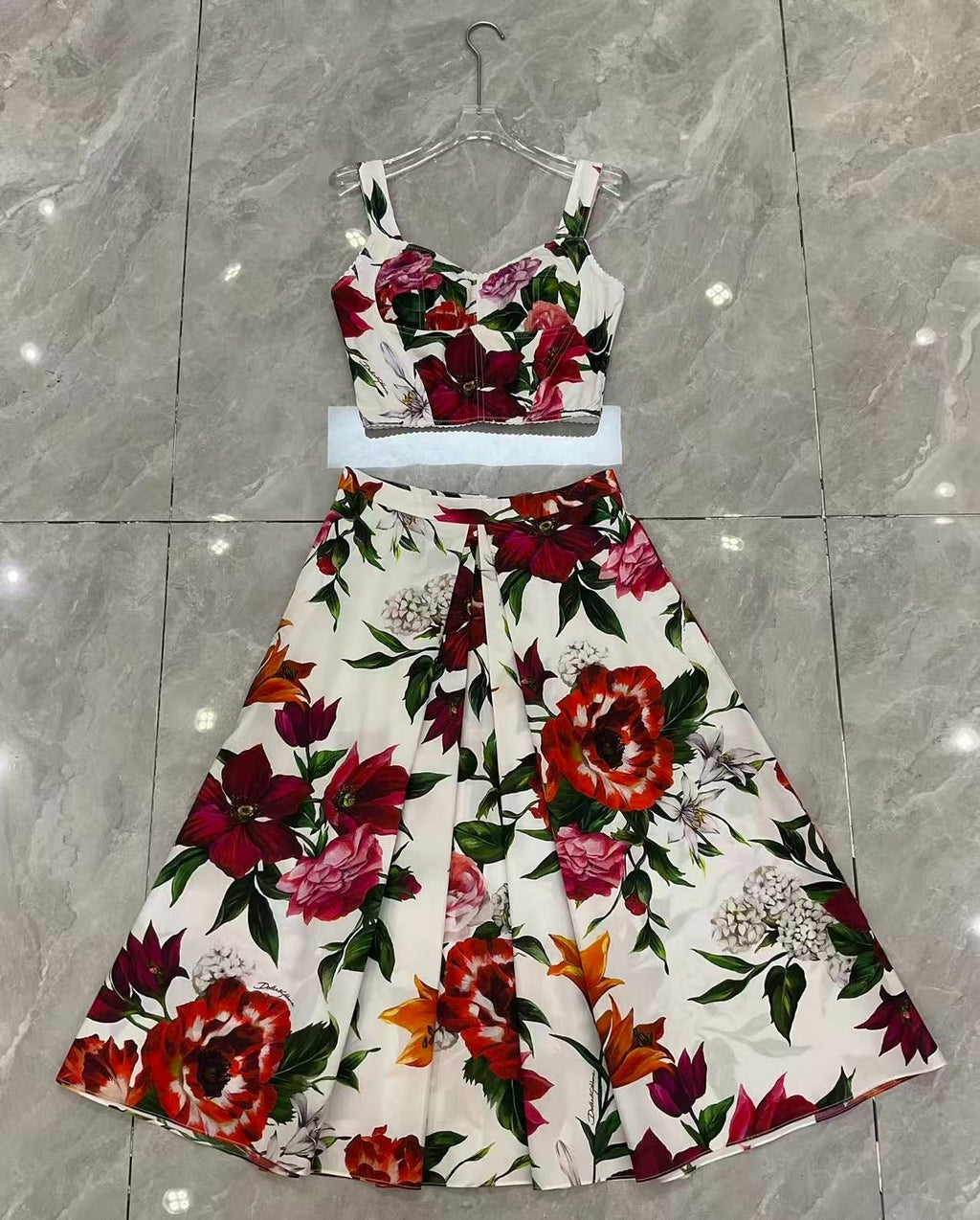 DOLCE & GABBANA SET IN FLORAL PRINTED