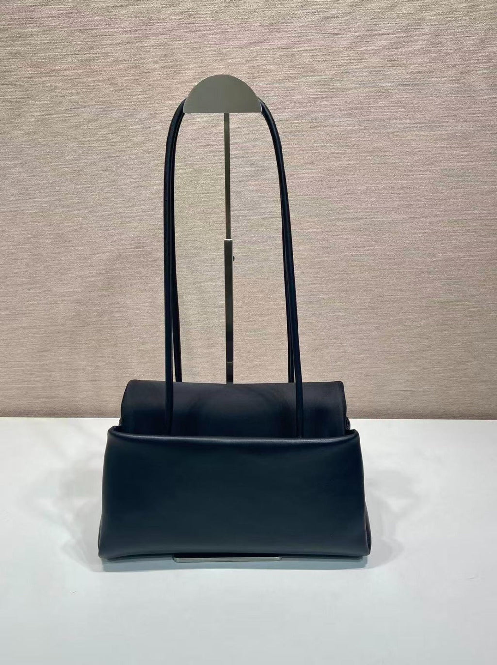 PRADA BONNIE HANDBAG 28 IN BLACK CALFSKIN