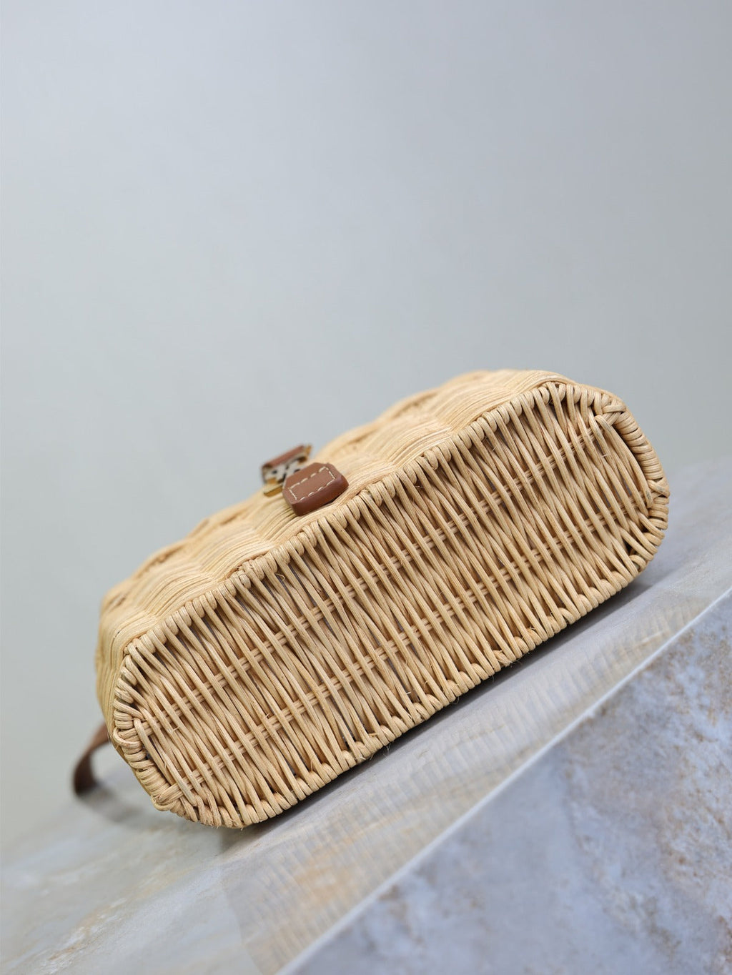 YSL GABY VANITY BAG 18 IN BEIGE WOVEN RAFFIA