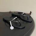HM 0RAN SANDALS IN BLACK CALFSKIN