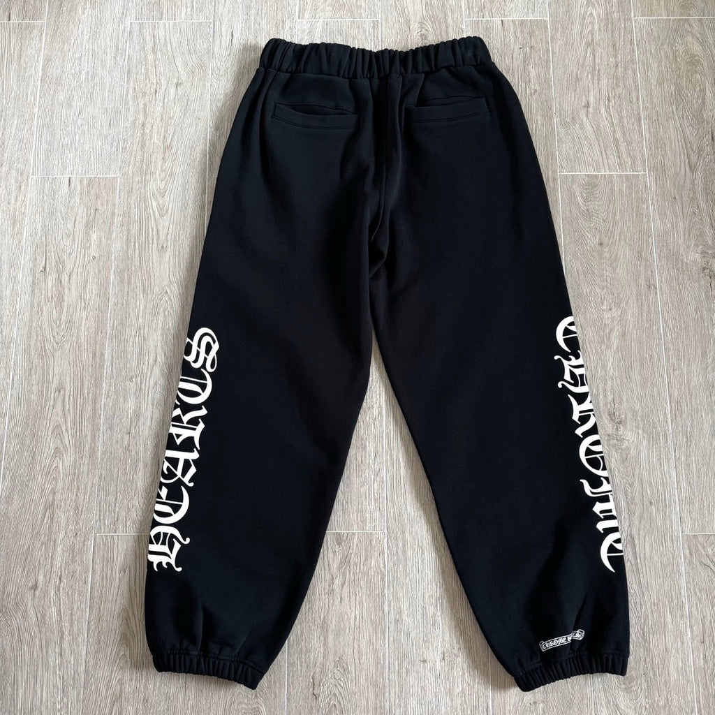 CHROME HEARTS HORSESHOE FLORAL CROSS SET IN BLACK COTTON