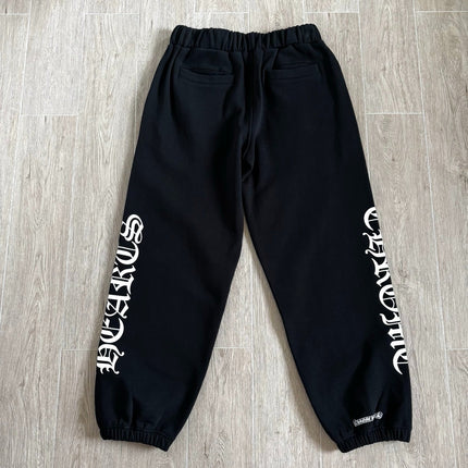 CHROME HEARTS HORSESHOE FLORAL CROSS SET IN BLACK COTTON