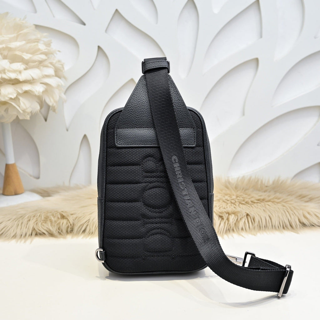 DIOR RIDER SLING BAG 26 IN BLACK DIOR OBLIQUE JACQUARD MIX CALFSKIN