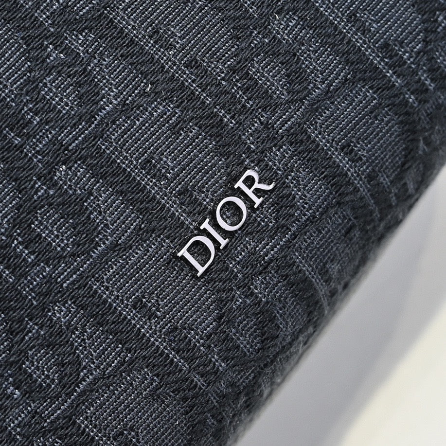 DIOR RIDER SLING BAG 26 IN BLACK DIOR OBLIQUE JACQUARD MIX CALFSKIN