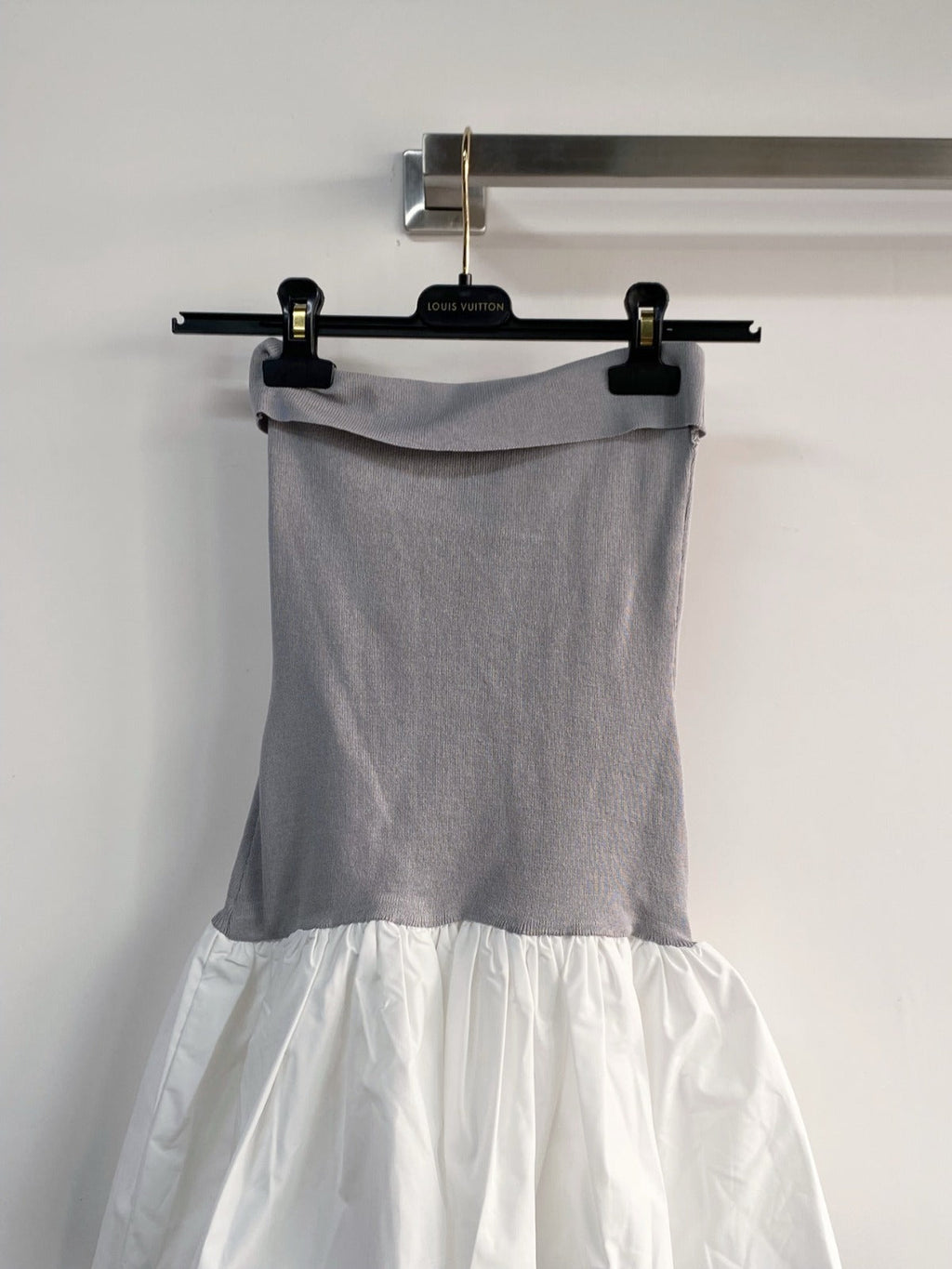 MIUMIU DRESS IN GREY AND WHITE 233568