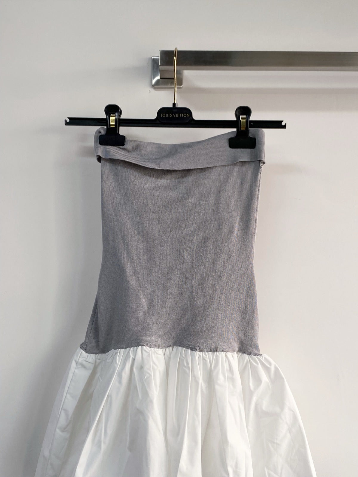 MIUMIU DRESS IN GREY AND WHITE 233568