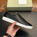 TOM FORD WARWICK LOW TOP SNEAKERS IN BLACK CALFSKIN