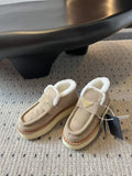 PRADA LOAFERS IN TAN BROWN SUEDE