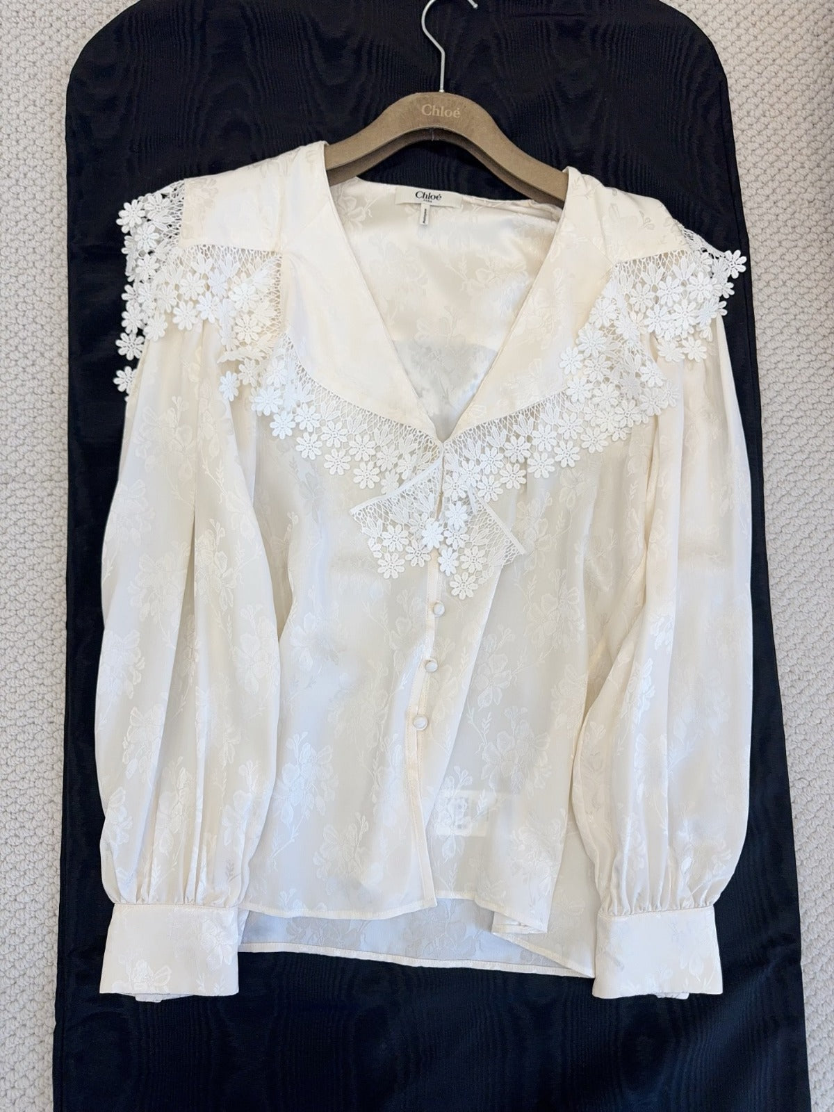 CHLOE WHITE SHIRT IN SILK 724744