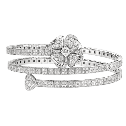 FIOREVER BRACELET SILVER DIAMOND DOUBLE ROW